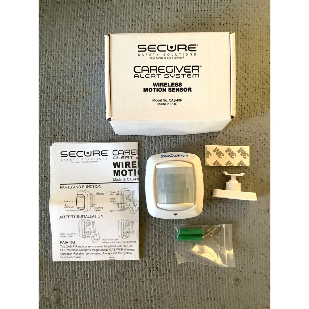 SECURE Caregiver Alert System Wireless Motion Sensor Model # CAS-PIR  NOB